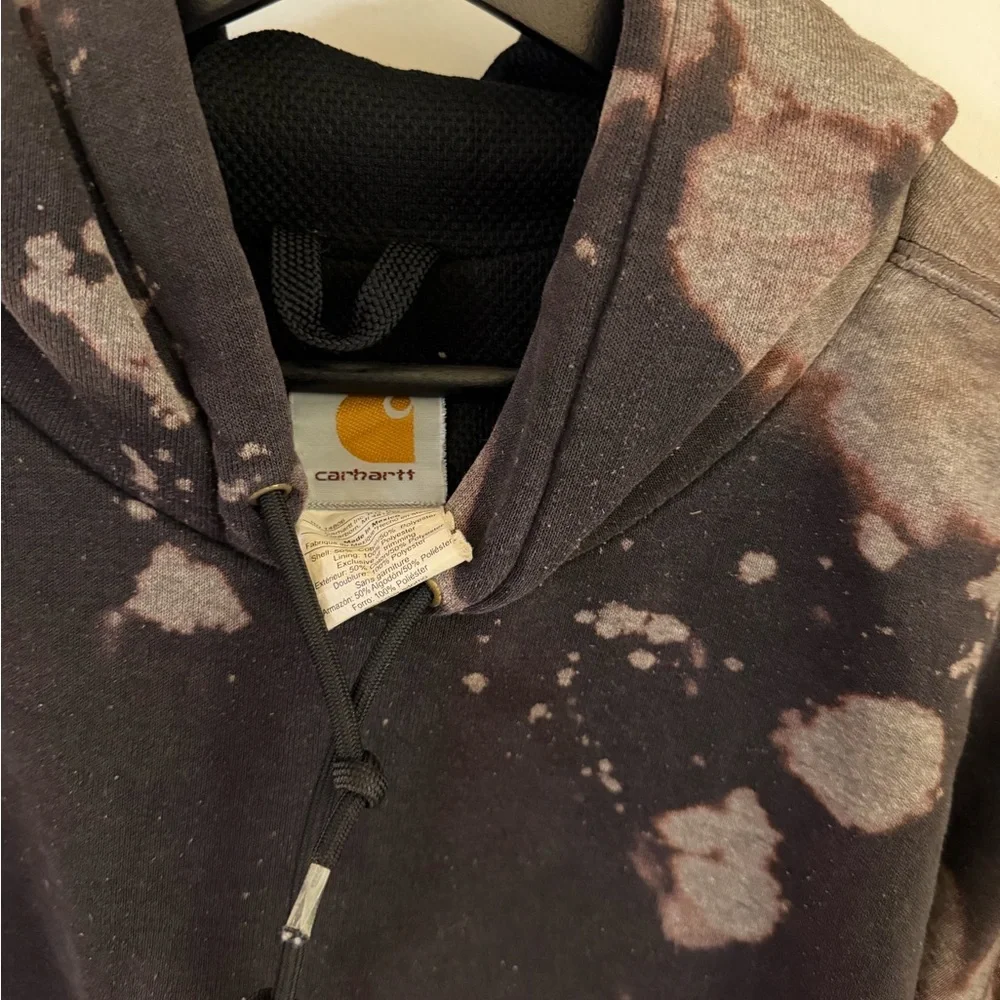 Carhartt Men's Black and Tan Splatter Hoodie XL - Picture 4 of 4